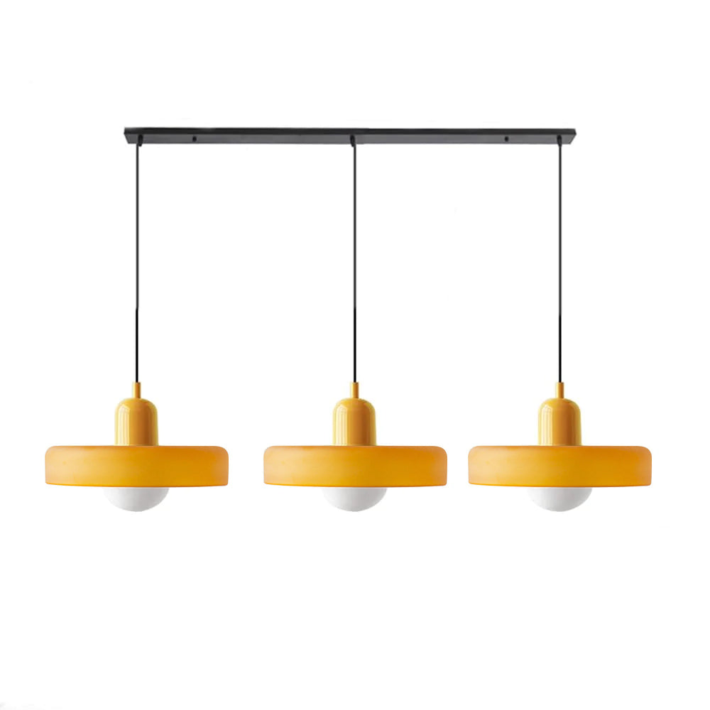 Driedubbele glazen hanglamp
