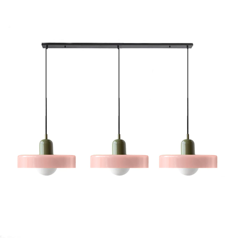 Driedubbele glazen hanglamp