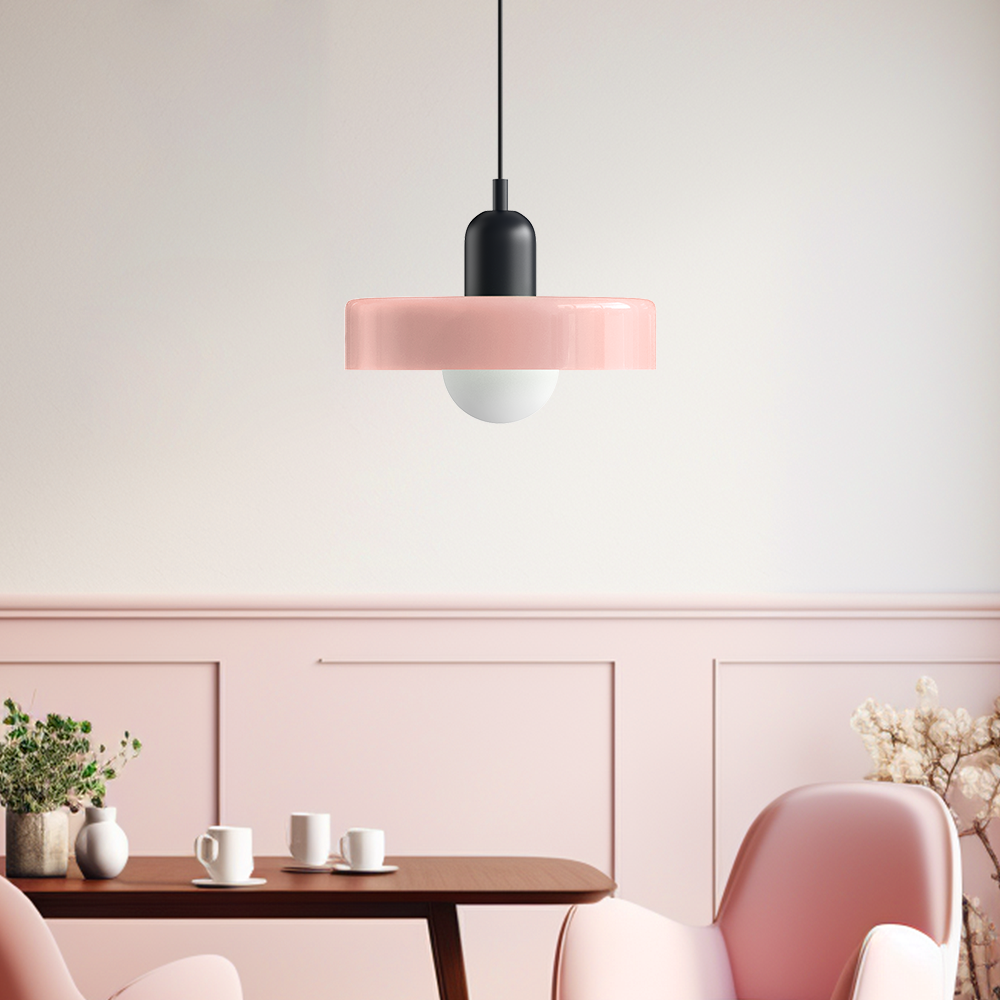 Kleurrijke Bauhaus glazen hanglamp