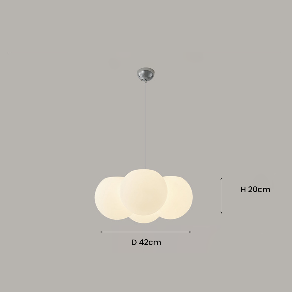 Noordse plafondlamp geïnspireerd op wolken