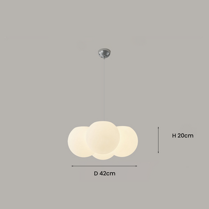 Noordse plafondlamp geïnspireerd op wolken