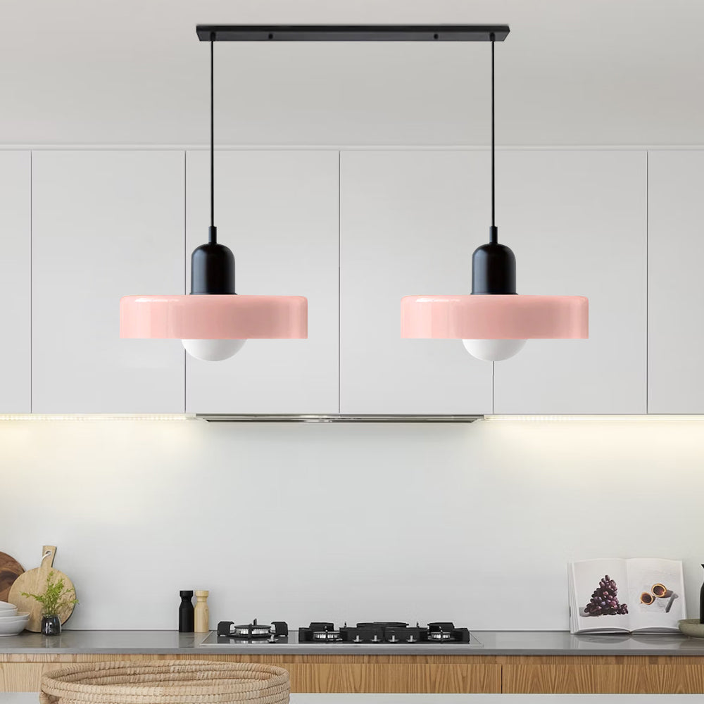 Bauhaus glas-in-lood hanglamp