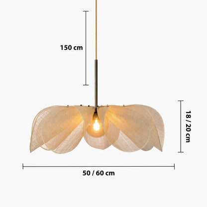 Vintage stoffen hanglamp