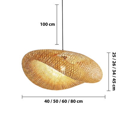 Natuurlijke bamboe hanglamp ontwerp