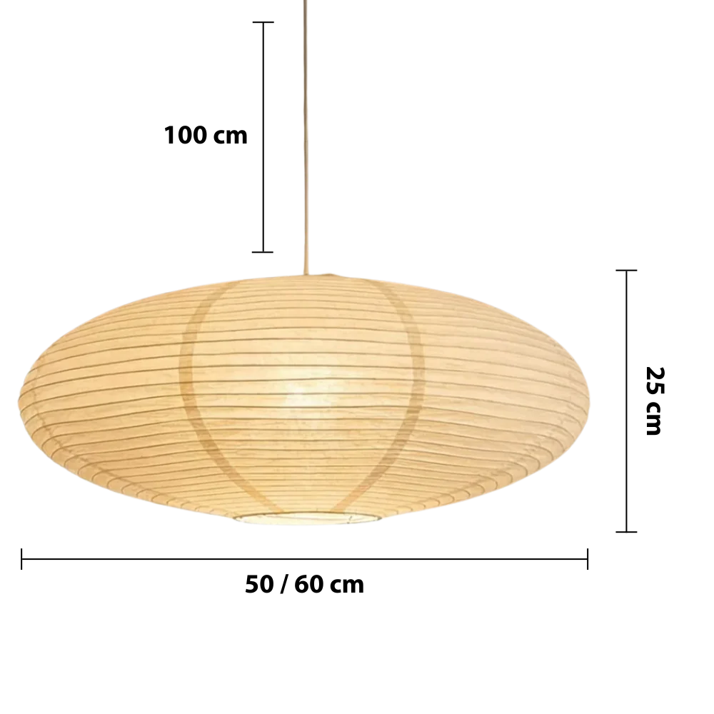 Minimalistische papieren hanglamp