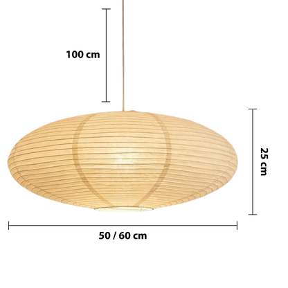 Minimalistische papieren hanglamp