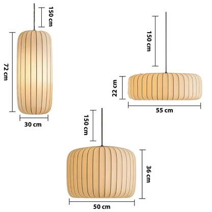 Elegante moderne zijden hanglamp