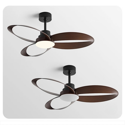 Moderne LED-plafondventilator met houten bladen