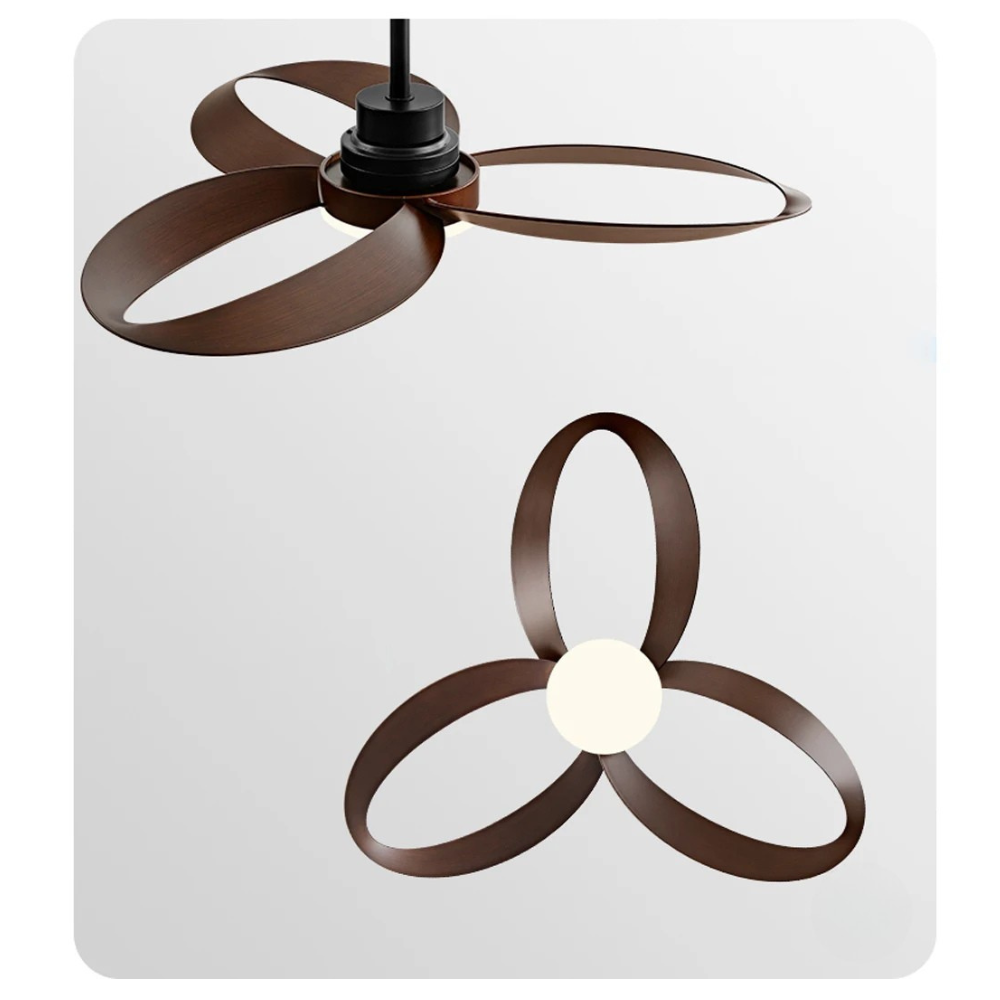 Moderne LED-plafondventilator met houten bladen