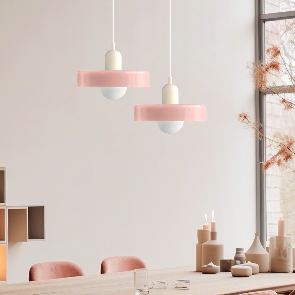 Kleurrijke Bauhaus glazen hanglamp