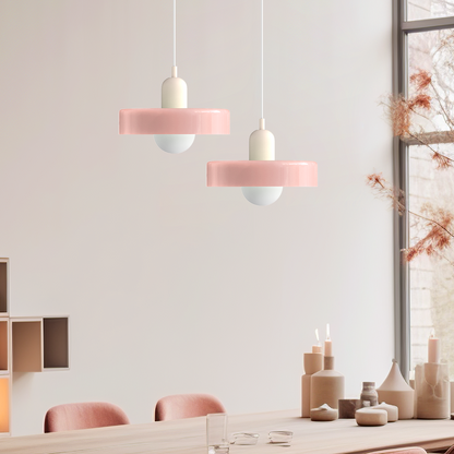 Kleurrijke Bauhaus glazen hanglamp