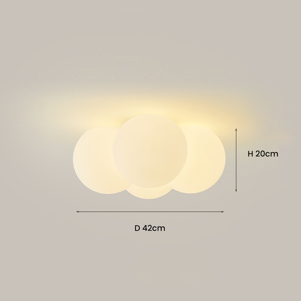 Noordse plafondlamp geïnspireerd op wolken