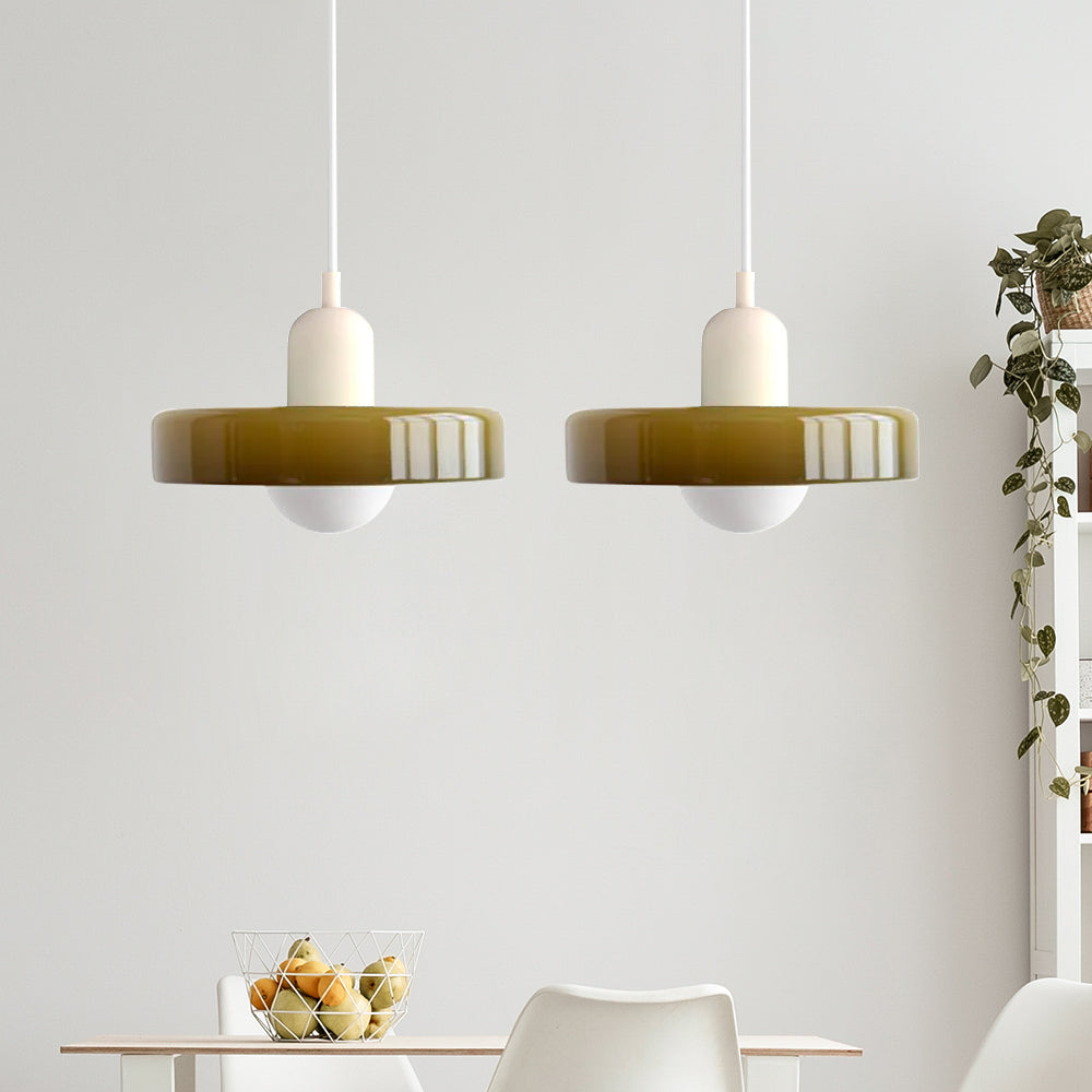 Bauhaus glas-in-lood hanglamp