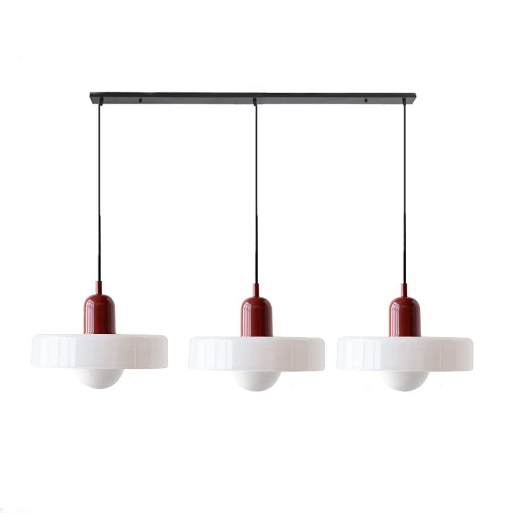 Driedubbele glazen hanglamp