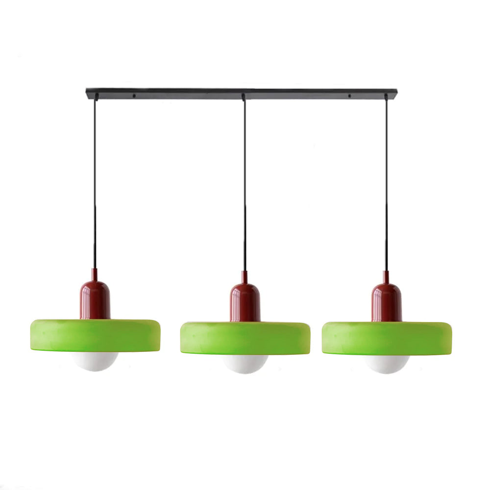 Driedubbele glazen hanglamp