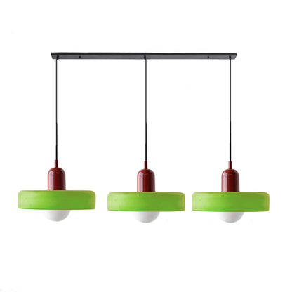 Driedubbele glazen hanglamp