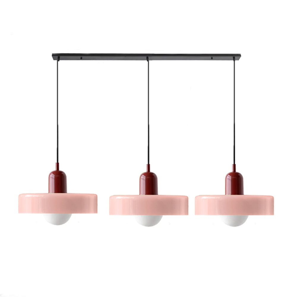 Driedubbele glazen hanglamp
