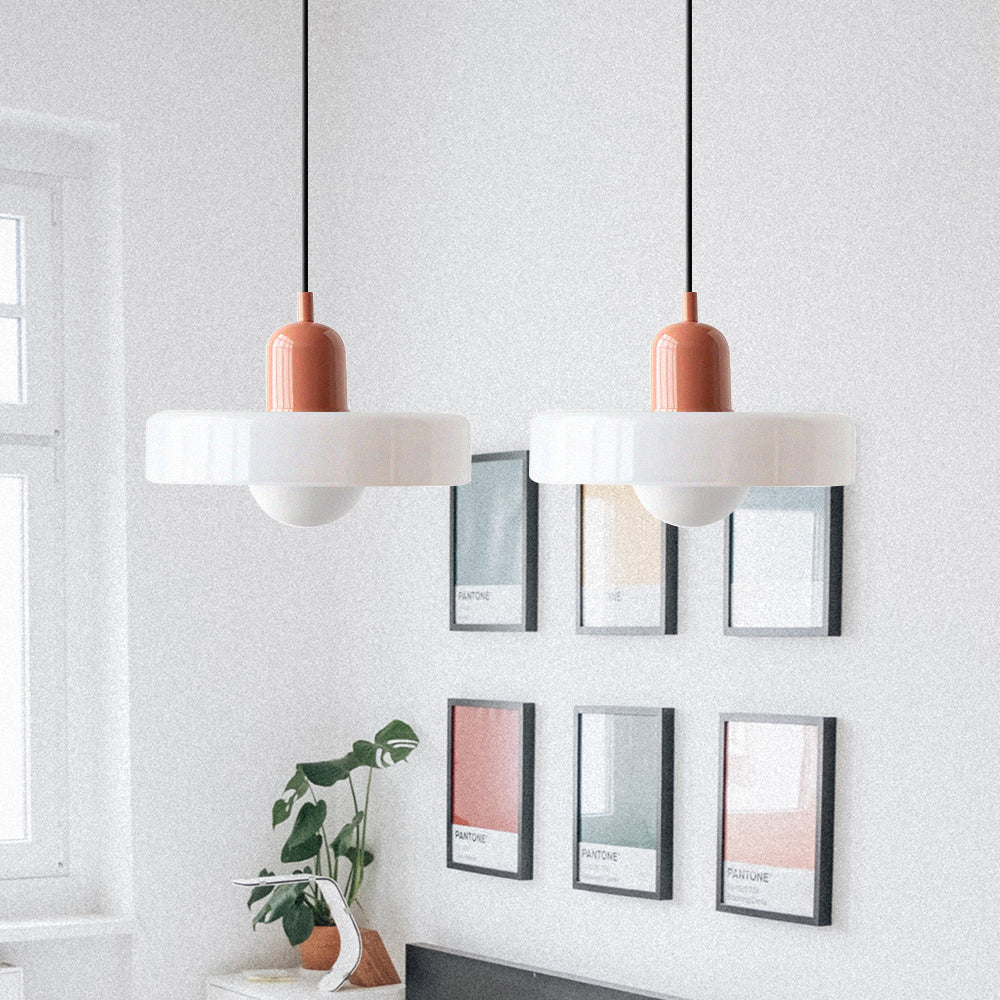Bauhaus glas-in-lood hanglamp
