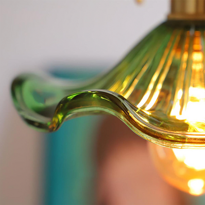 Bloemen glazen hanglamp