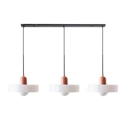 Driedubbele glazen hanglamp