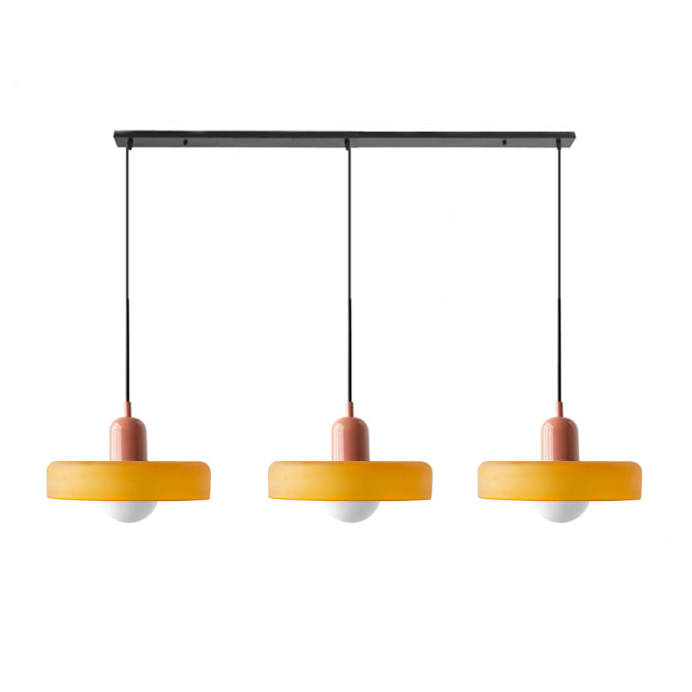 Driedubbele glazen hanglamp