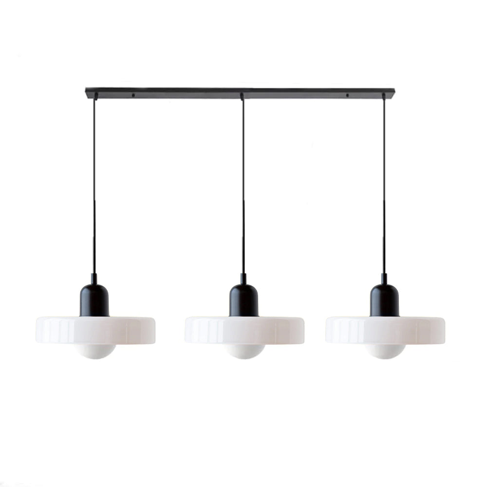 Driedubbele glazen hanglamp