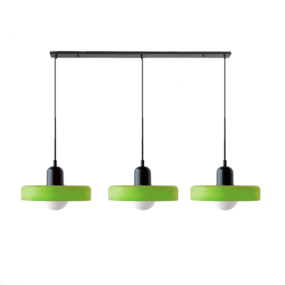 Driedubbele glazen hanglamp