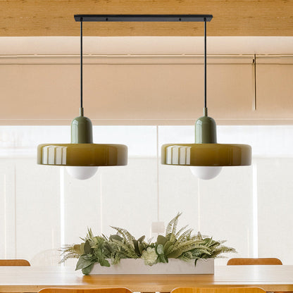 Bauhaus glas-in-lood hanglamp