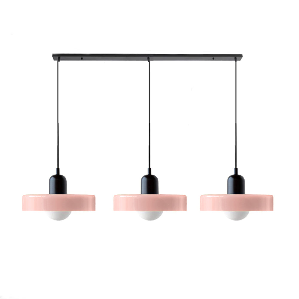Driedubbele glazen hanglamp