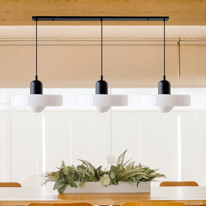 Driedubbele glazen hanglamp