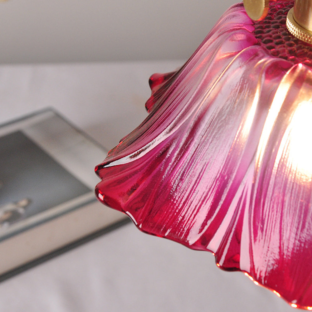 Retro Bloemen Glazen Hanglamp