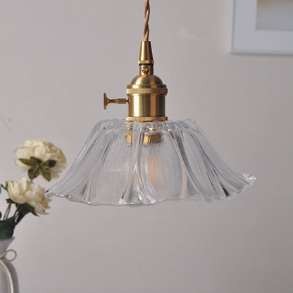 Retro Bloemen Glazen Hanglamp