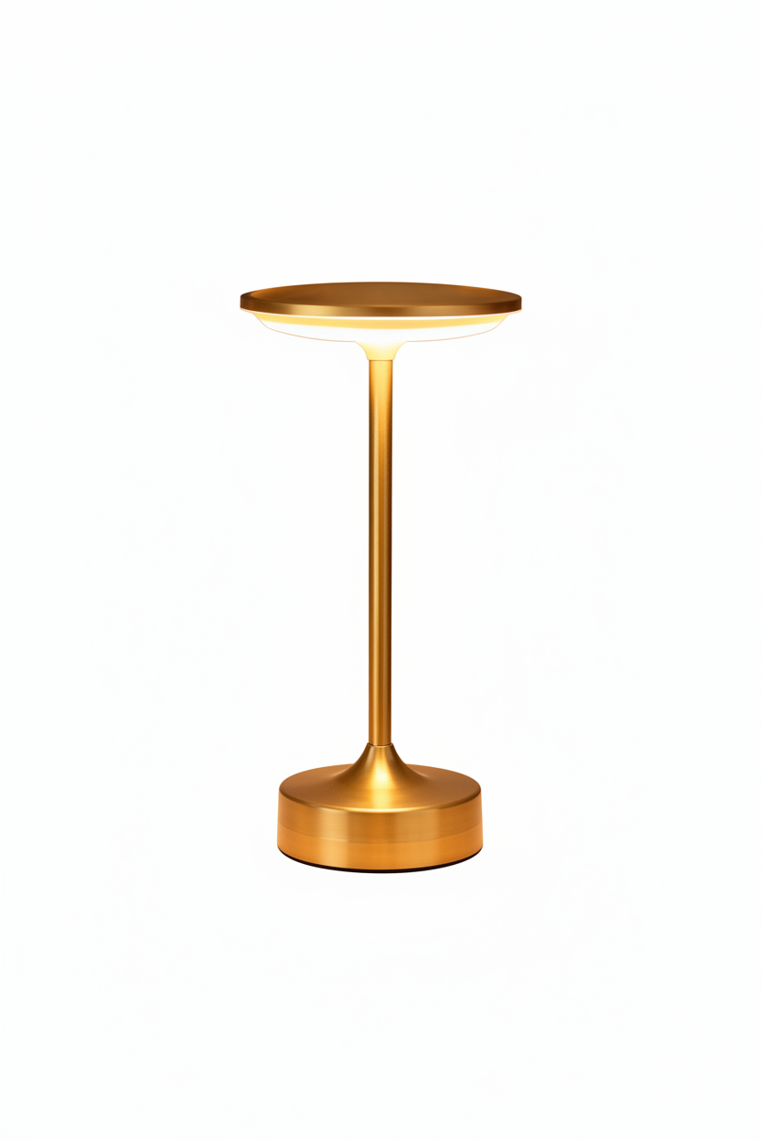 Amberlin art-deco koperen tafellamp