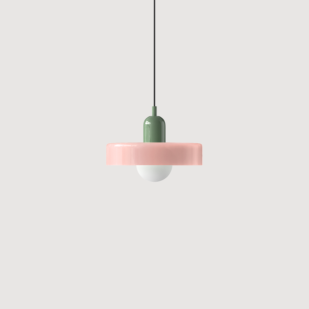 Kleurrijke Bauhaus glazen hanglamp