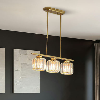 Oude glazen hanglamp