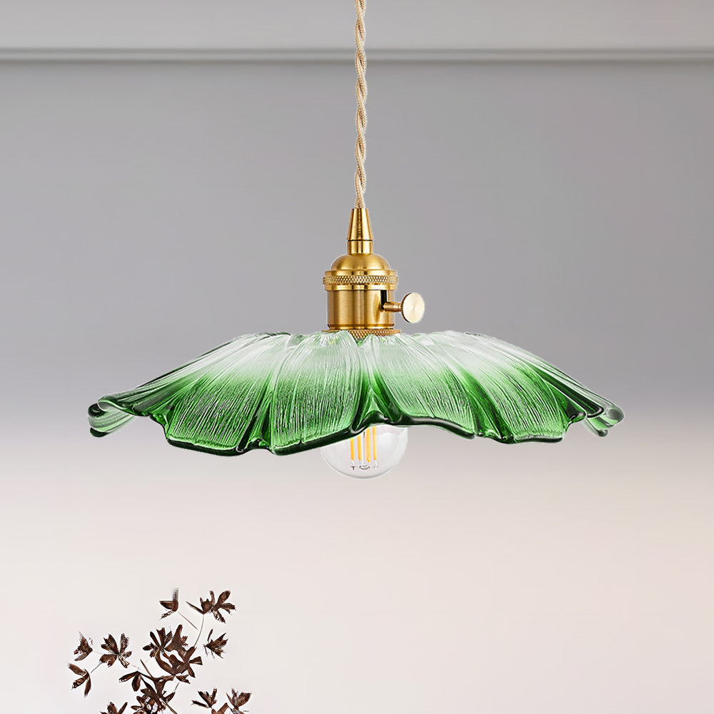 Retro Bloemen Glazen Hanglamp