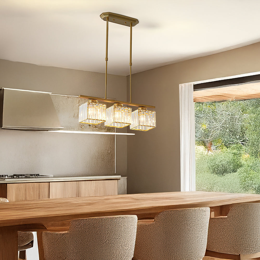 Oude glazen hanglamp