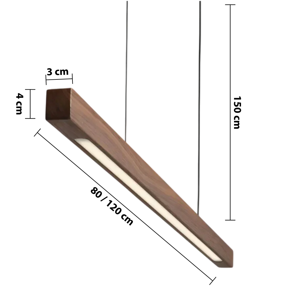 Moderne Scandinavische houten hanglamp