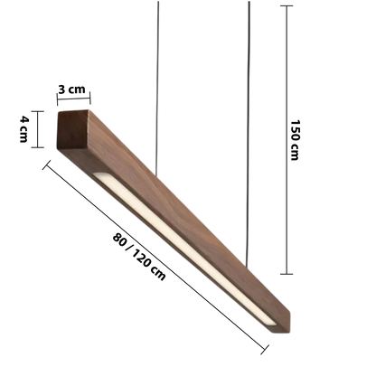 Moderne Scandinavische houten hanglamp