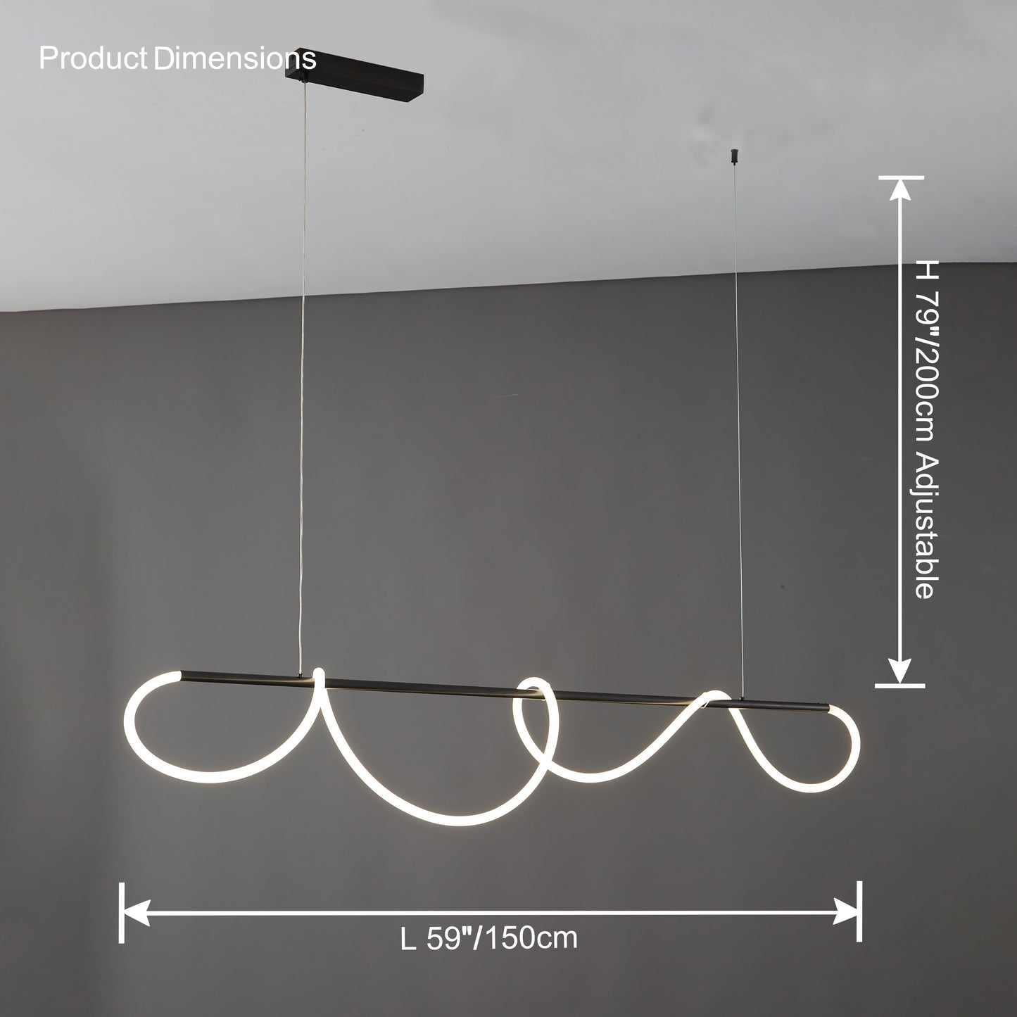 Moderne LED-hanglamp met touwpatroon