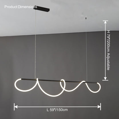 Moderne LED-hanglamp met touwpatroon