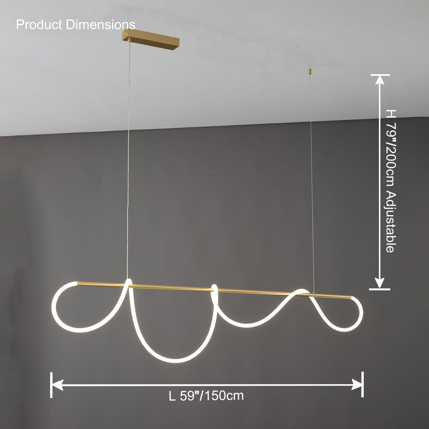 Moderne LED-hanglamp met touwpatroon