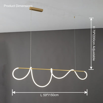 Moderne LED-hanglamp met touwpatroon