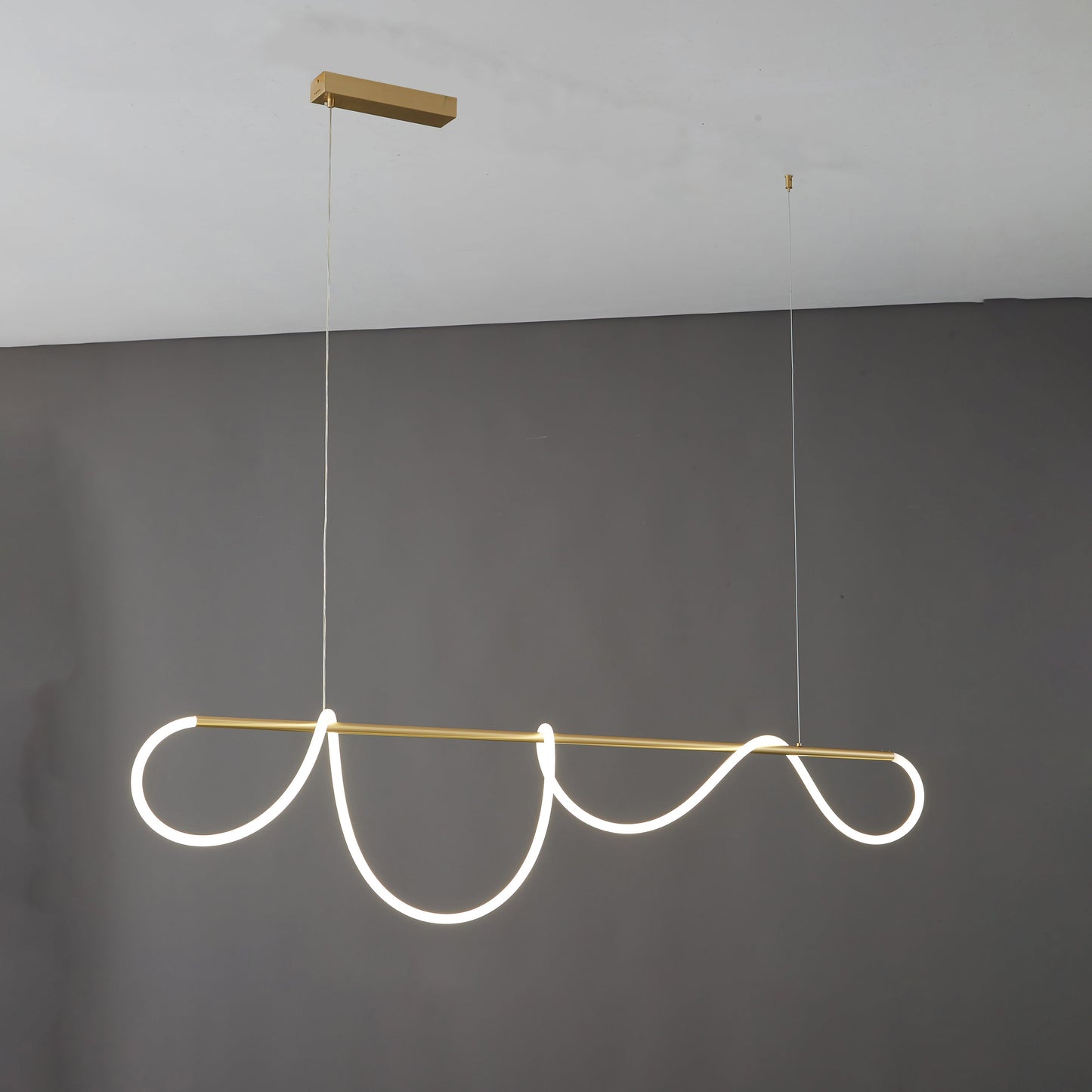 Moderne LED-hanglamp met touwpatroon