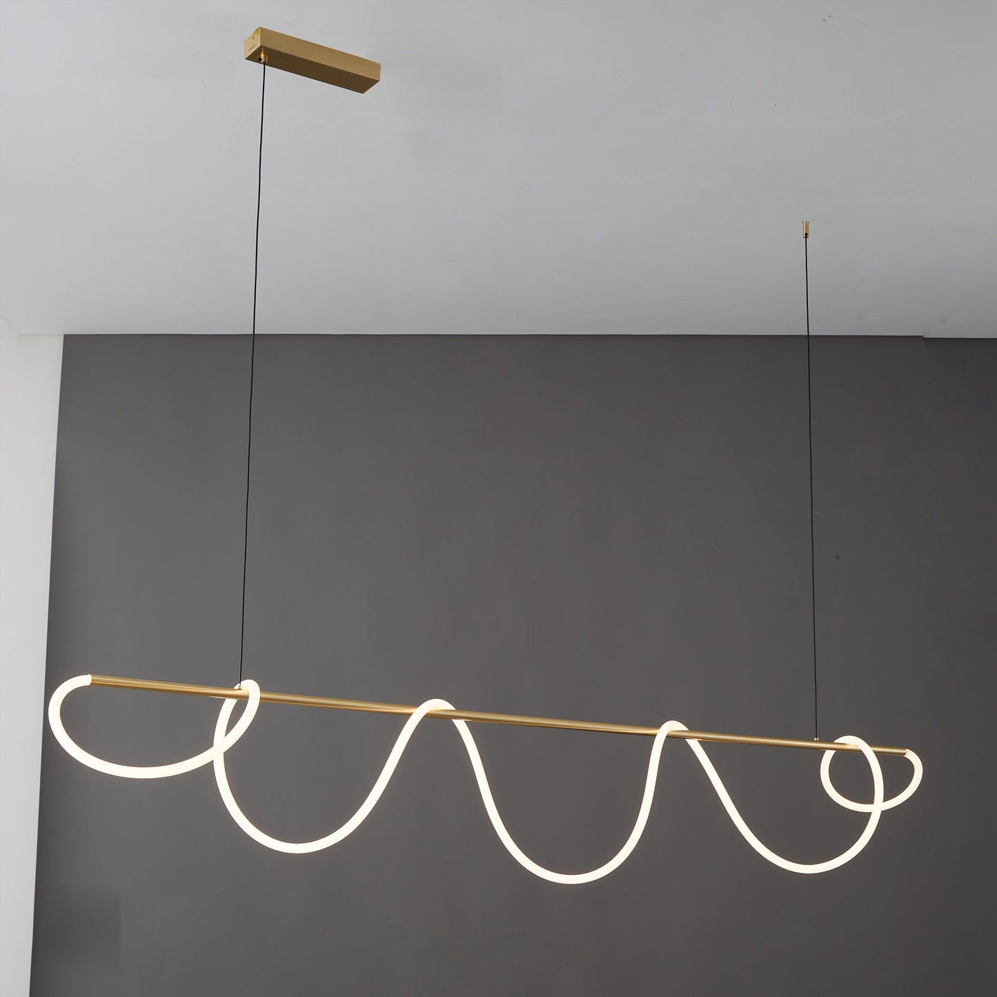 Moderne LED-hanglamp met touwpatroon