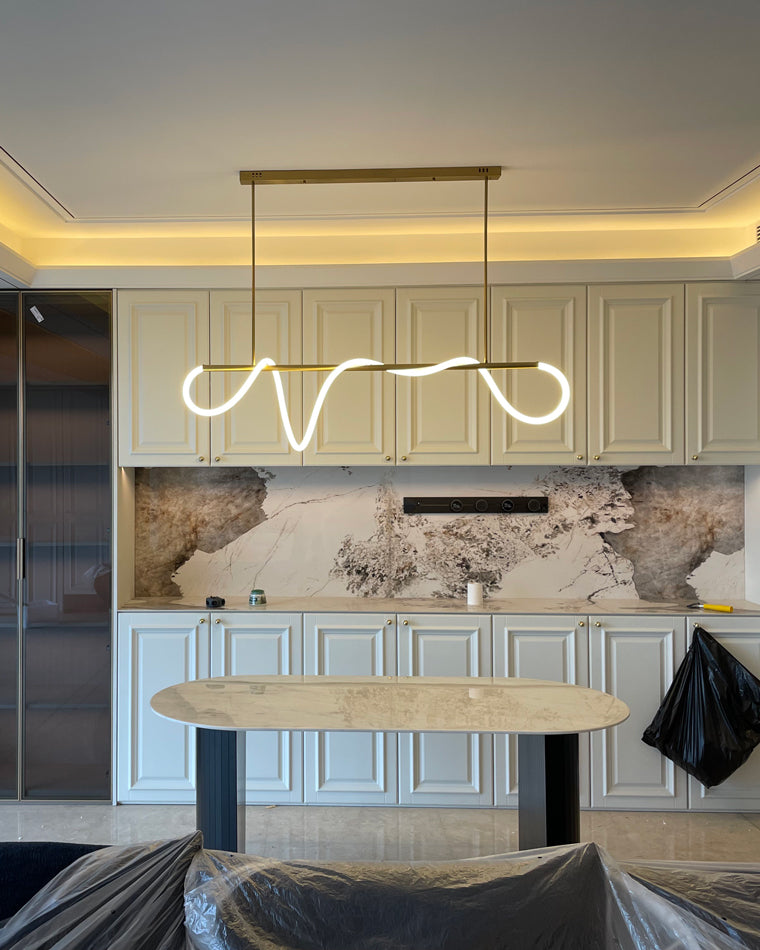 Moderne LED-hanglamp met touwpatroon