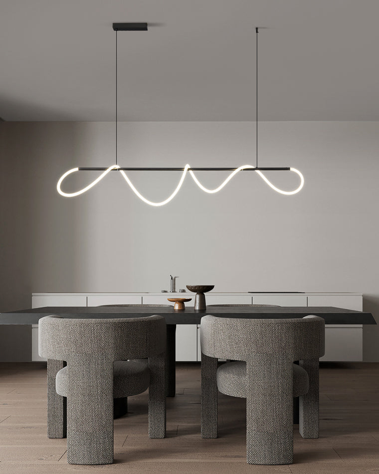 Moderne LED-hanglamp met touwpatroon