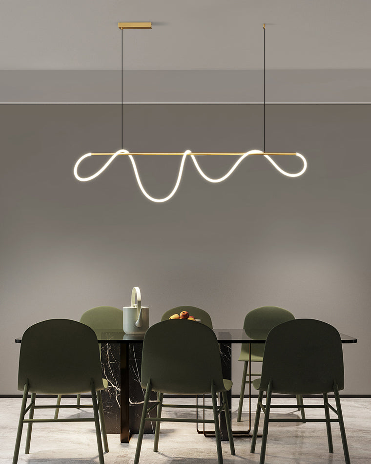Moderne LED-hanglamp met touwpatroon