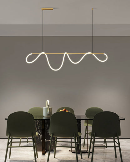 Moderne LED-hanglamp met touwpatroon