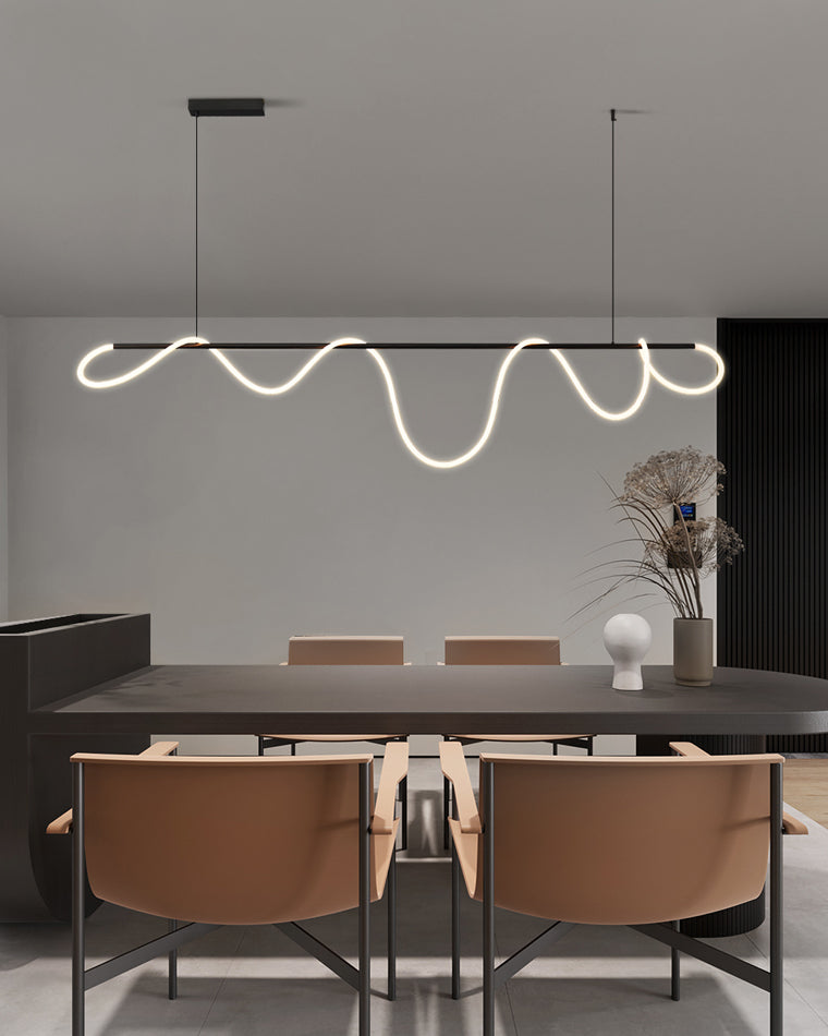 Moderne LED-hanglamp met touwpatroon